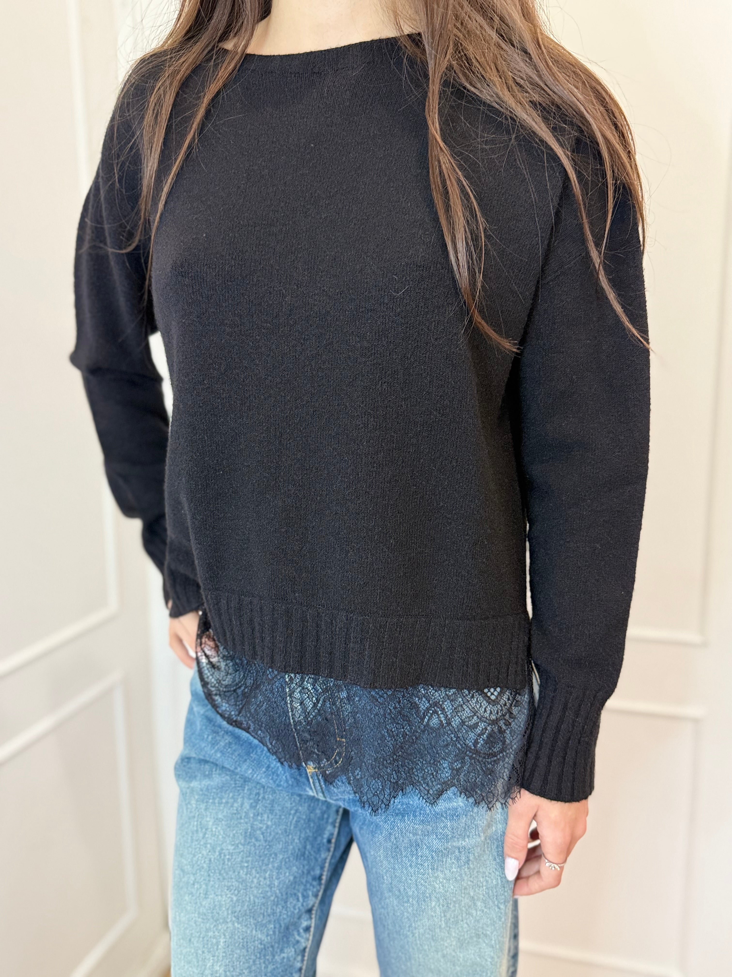 Girocollo con pizzo Susy mix