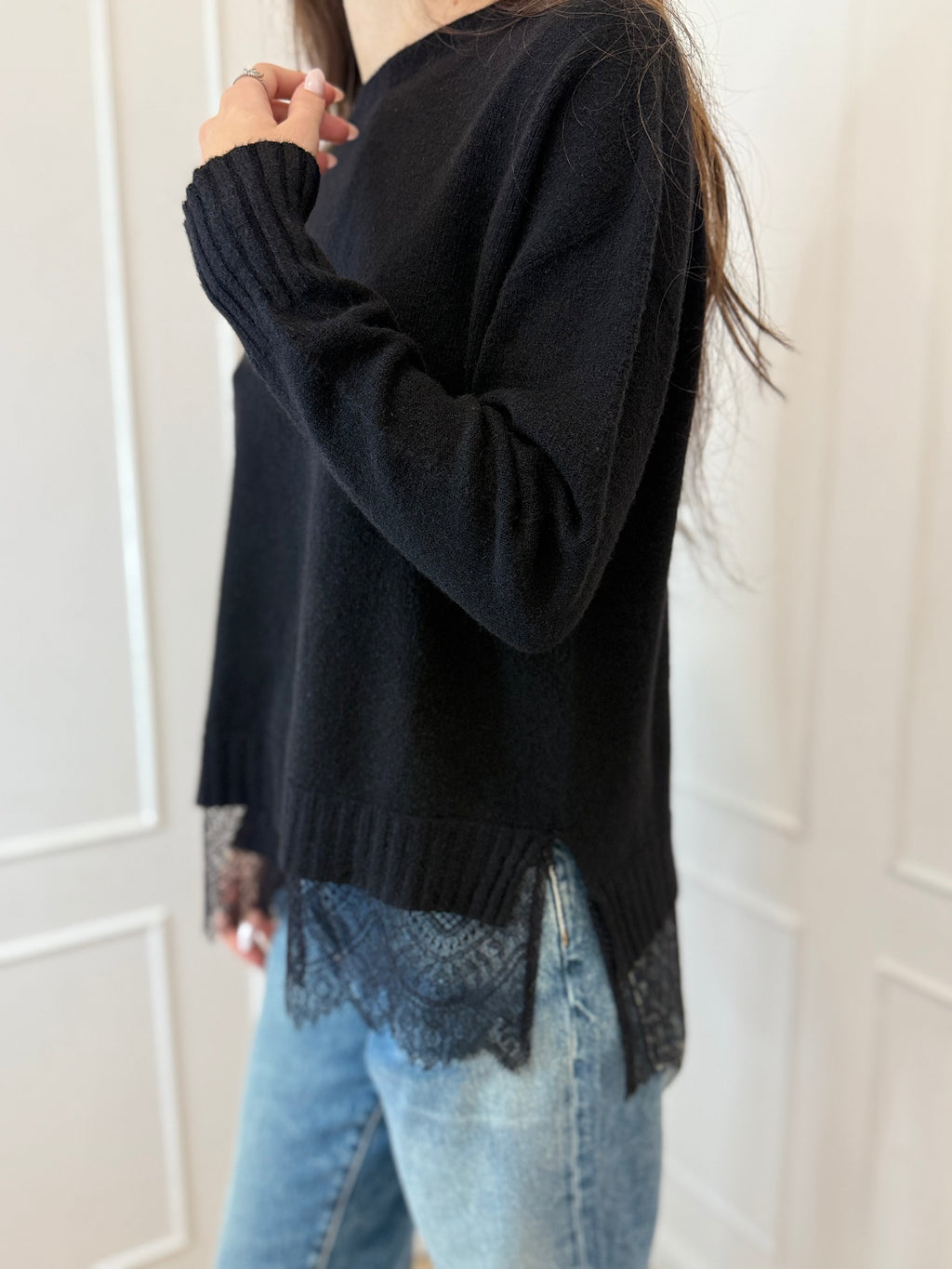 Girocollo con pizzo Susy mix