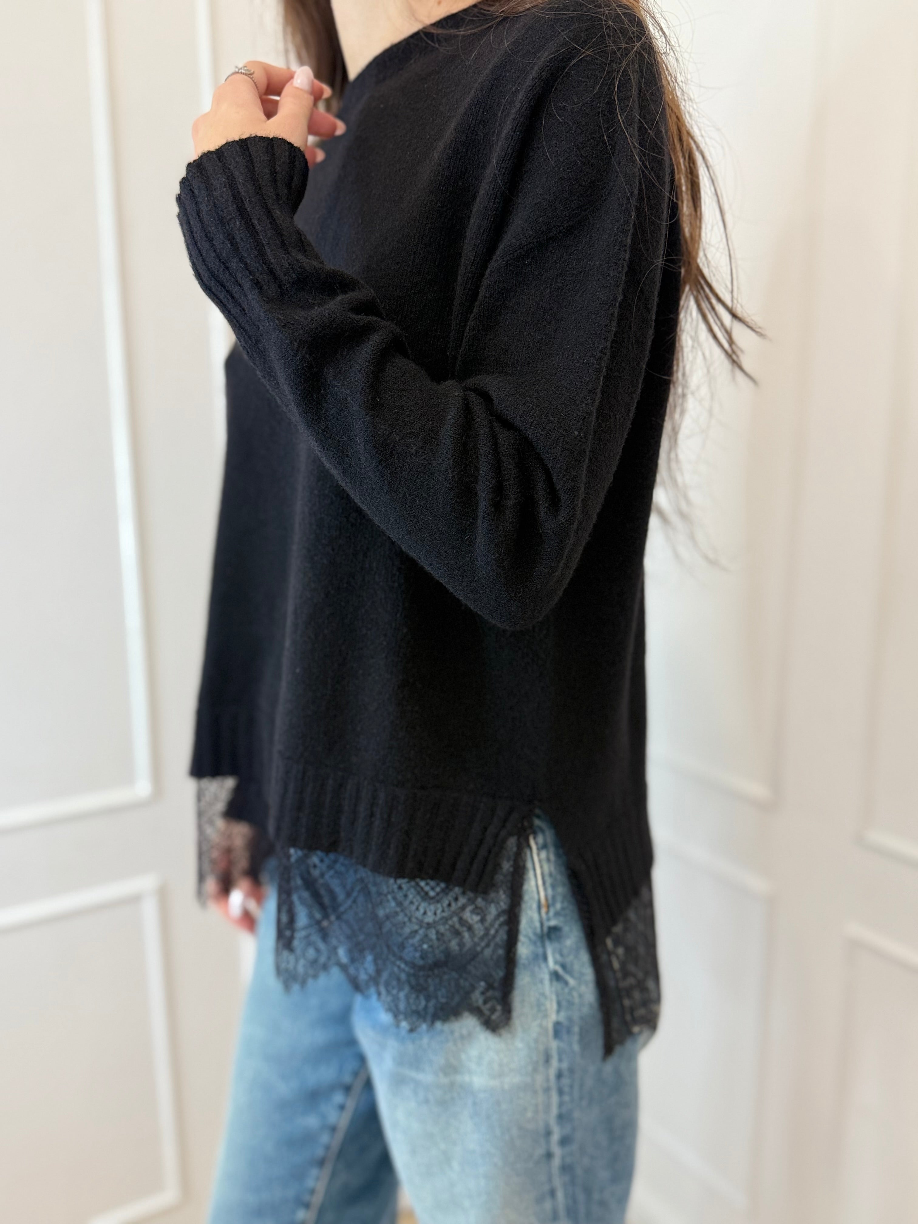 Girocollo con pizzo Susy mix