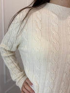 Maglia trecce con micro paillettes Susy mix