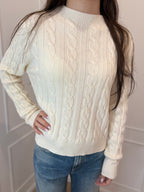 Maglia trecce con micro paillettes Susy mix