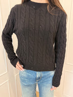 Maglia trecce con micro paillettes Susy mix