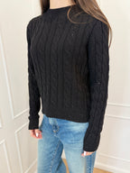 Maglia trecce con micro paillettes Susy mix