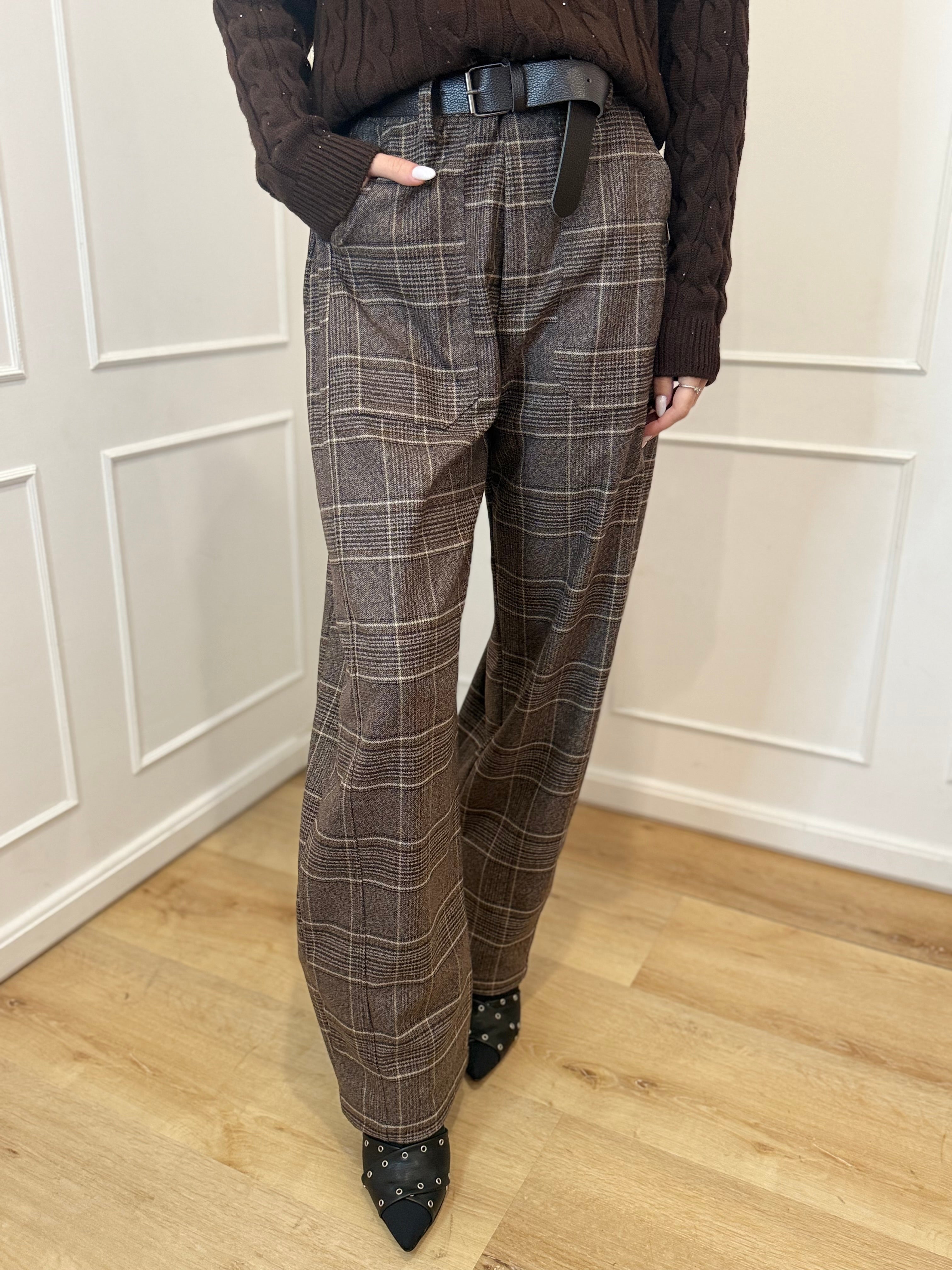 Pantalone check Susy mix