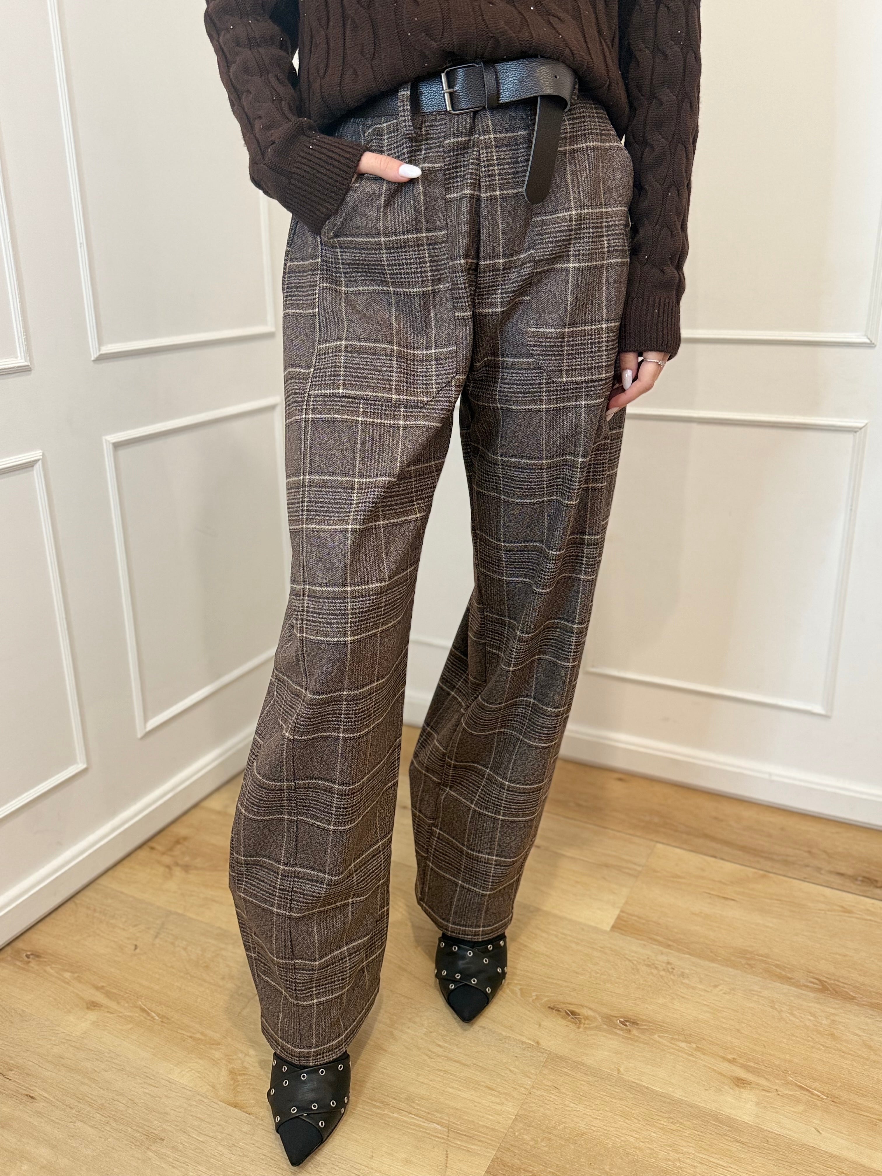 Pantalone check Susy mix