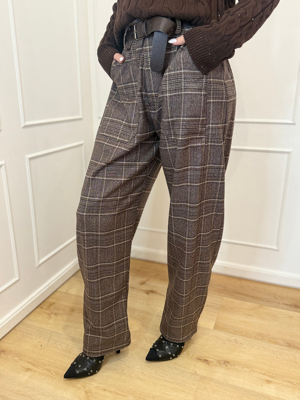 Pantalone check Susy mix