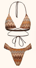 Bikini Donna Me-Fui Triangolo alto e Slip fisso Multicolor