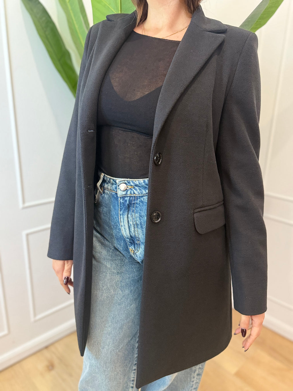 Cappotto basico Susy nero