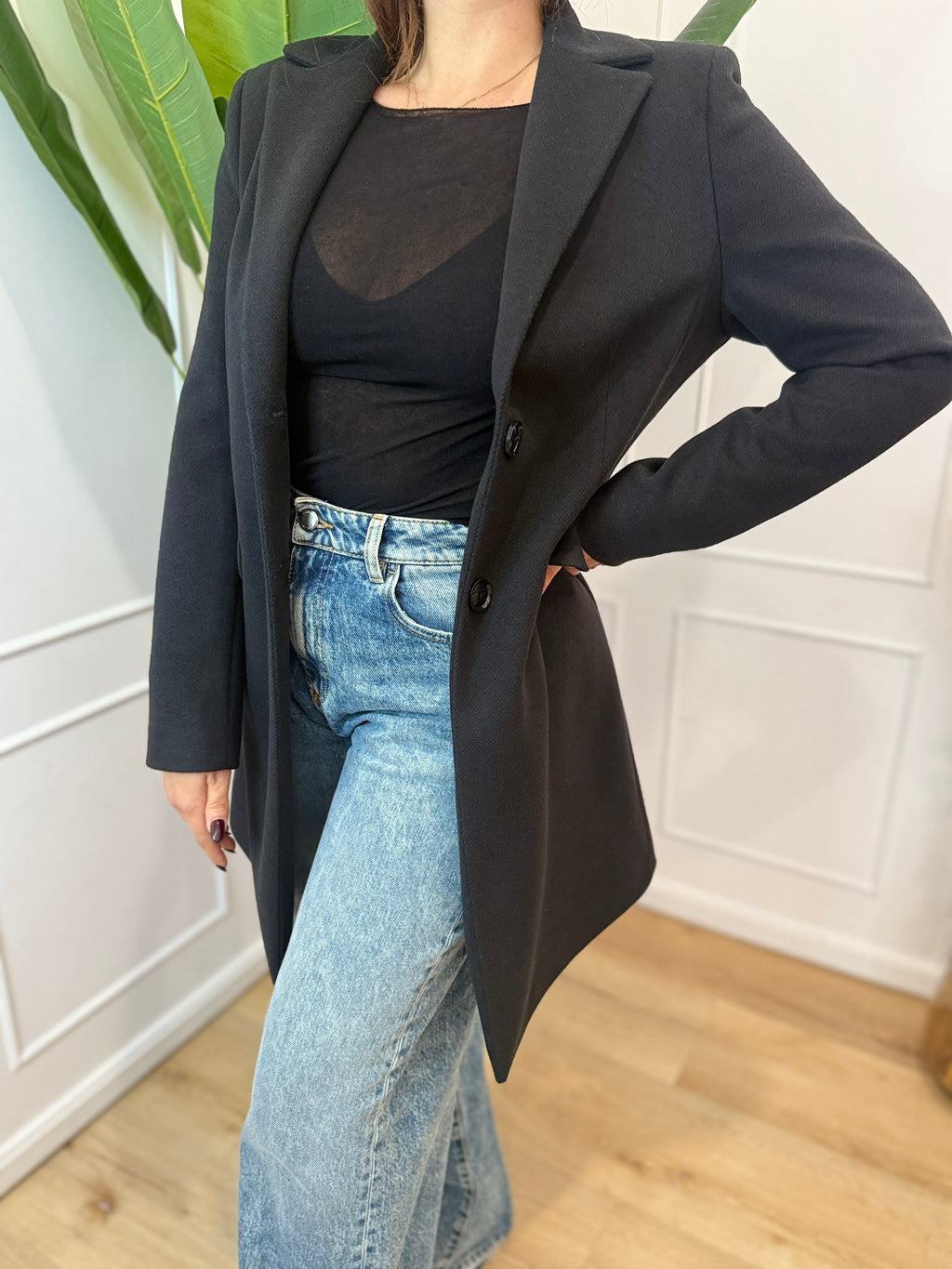 Cappotto basico Susy nero