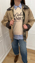 Trench militare beige vicolo