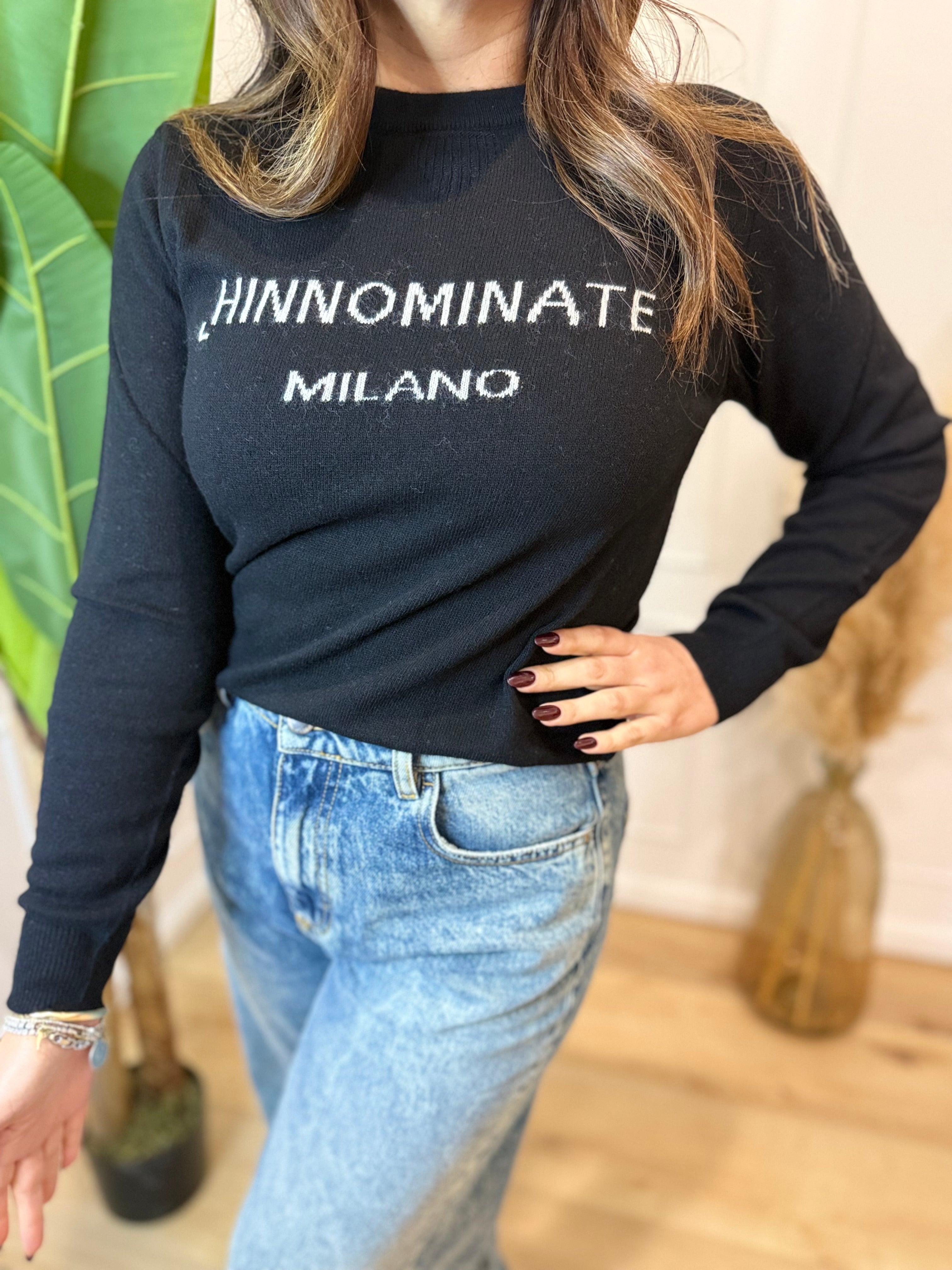 Maglia Paricollo nera Hinnominate