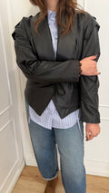 Giacchetto in pelle nero vicolo