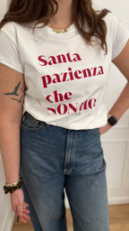 T shirt santa pazienza che non ho vicolo
