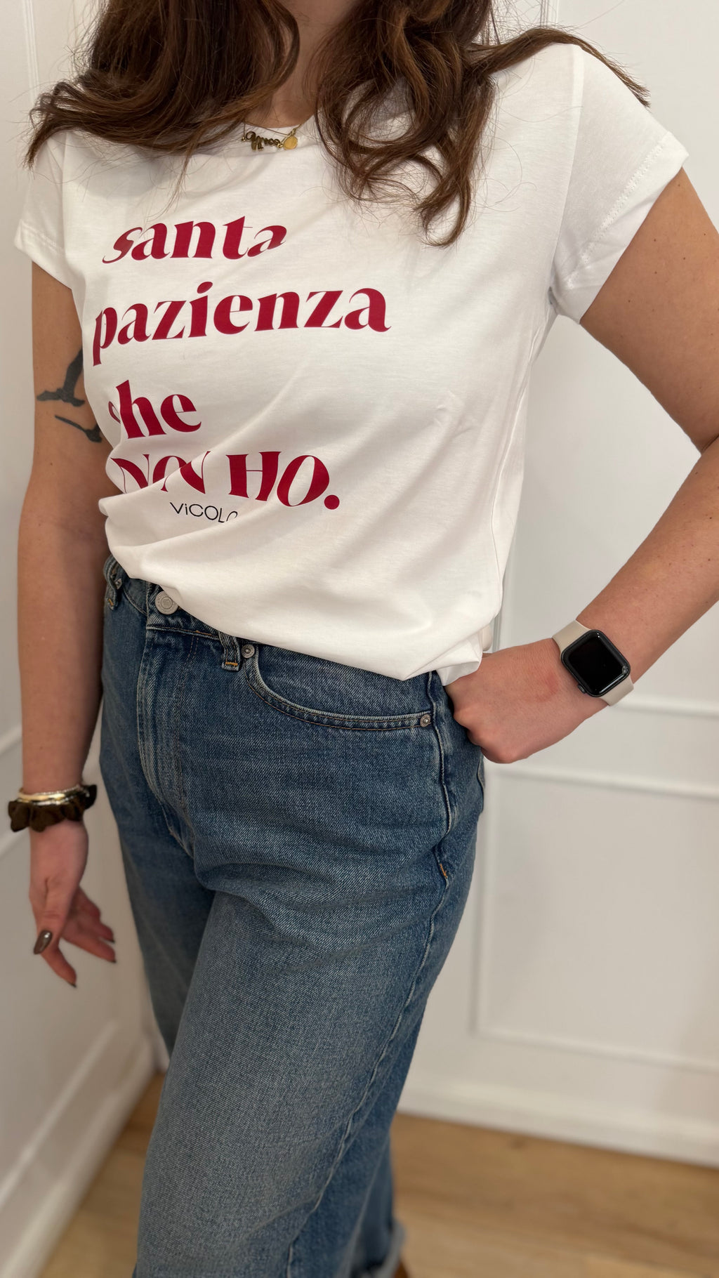 T shirt santa pazienza che non ho vicolo
