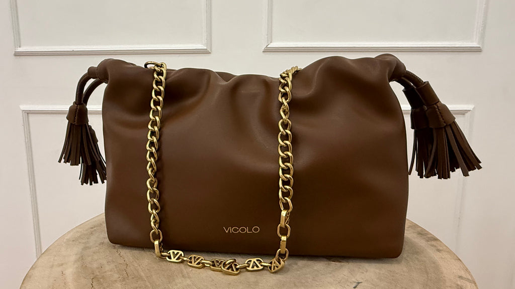 Borsa tassel smal marrone vicolo