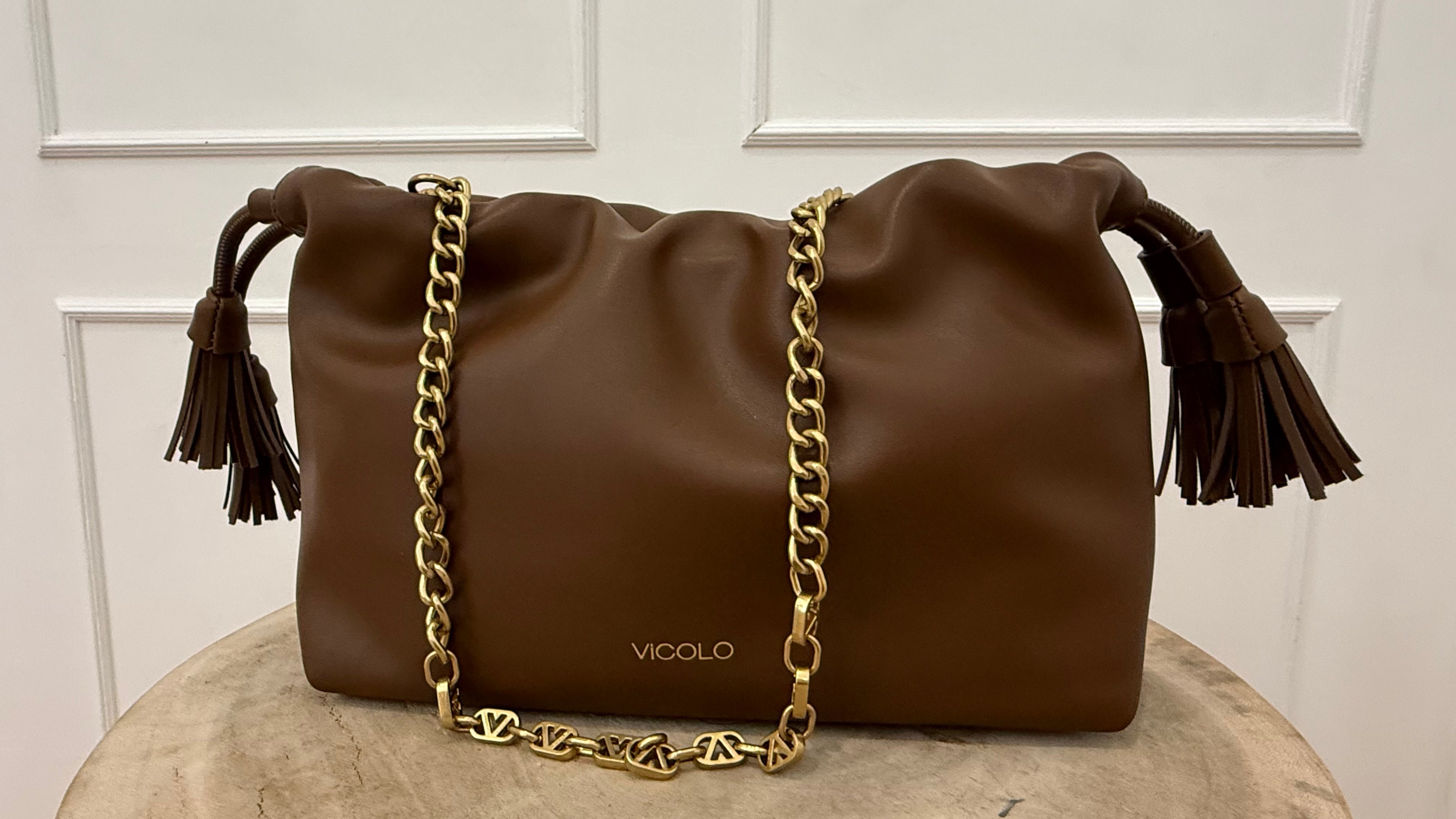 Borsa tassel smal marrone vicolo