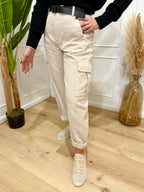 Pantalone tasconato panna Susy mix