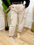 Pantalone tasconato panna Susy mix