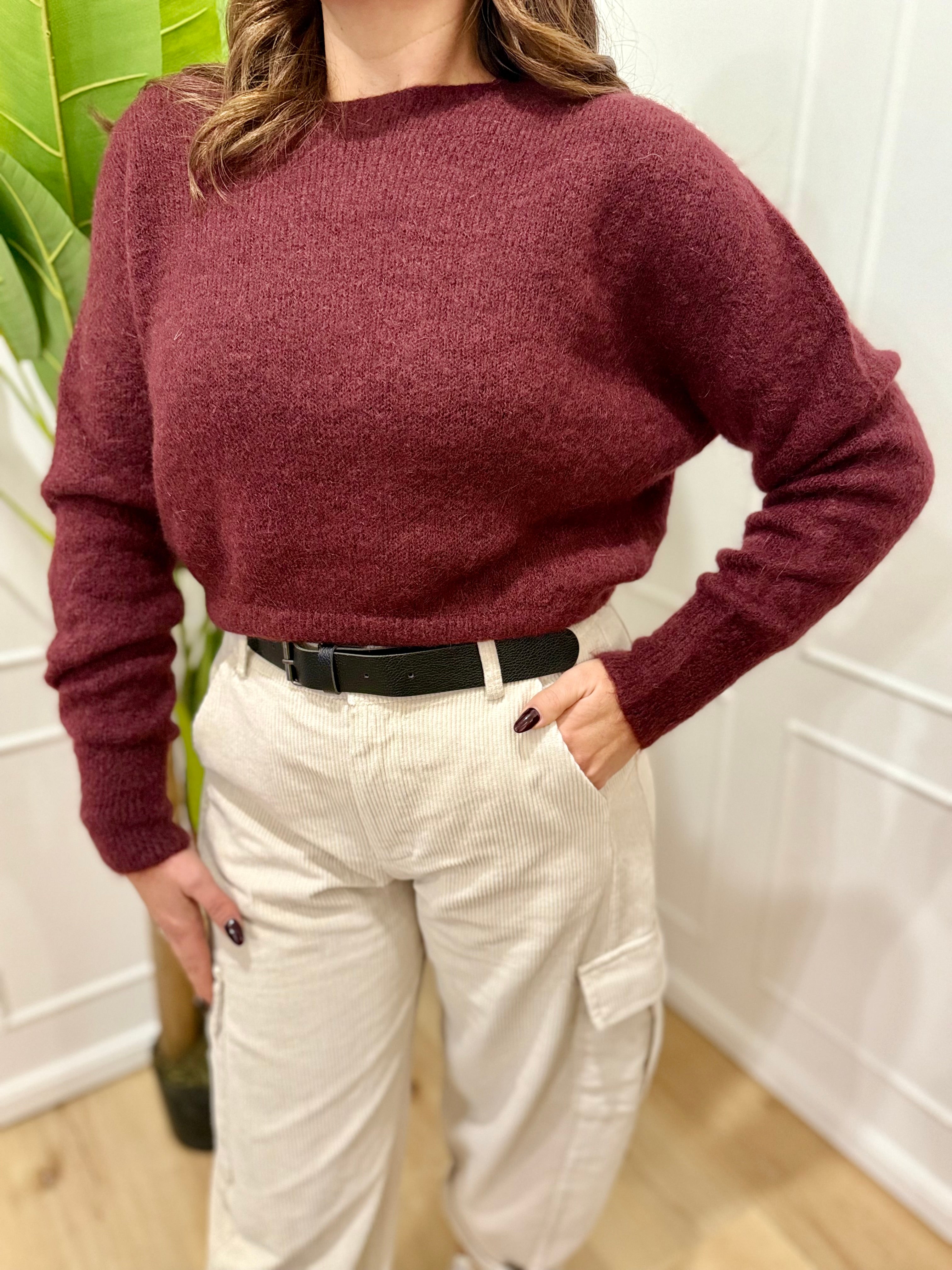 Maglia bordeaux Susy Mix