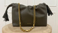 Borsa tassel smal verde militare vicolo