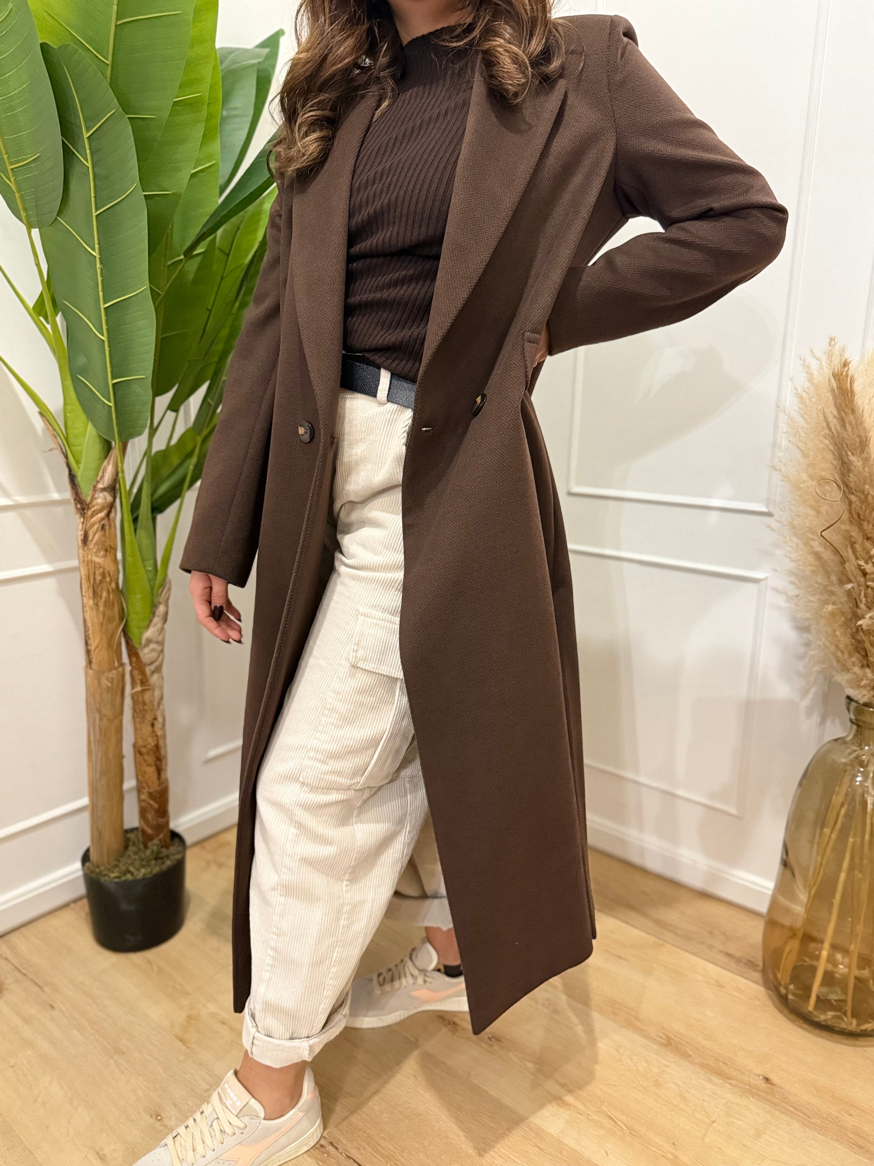 Cappotto lungo con tasche Susy Mix