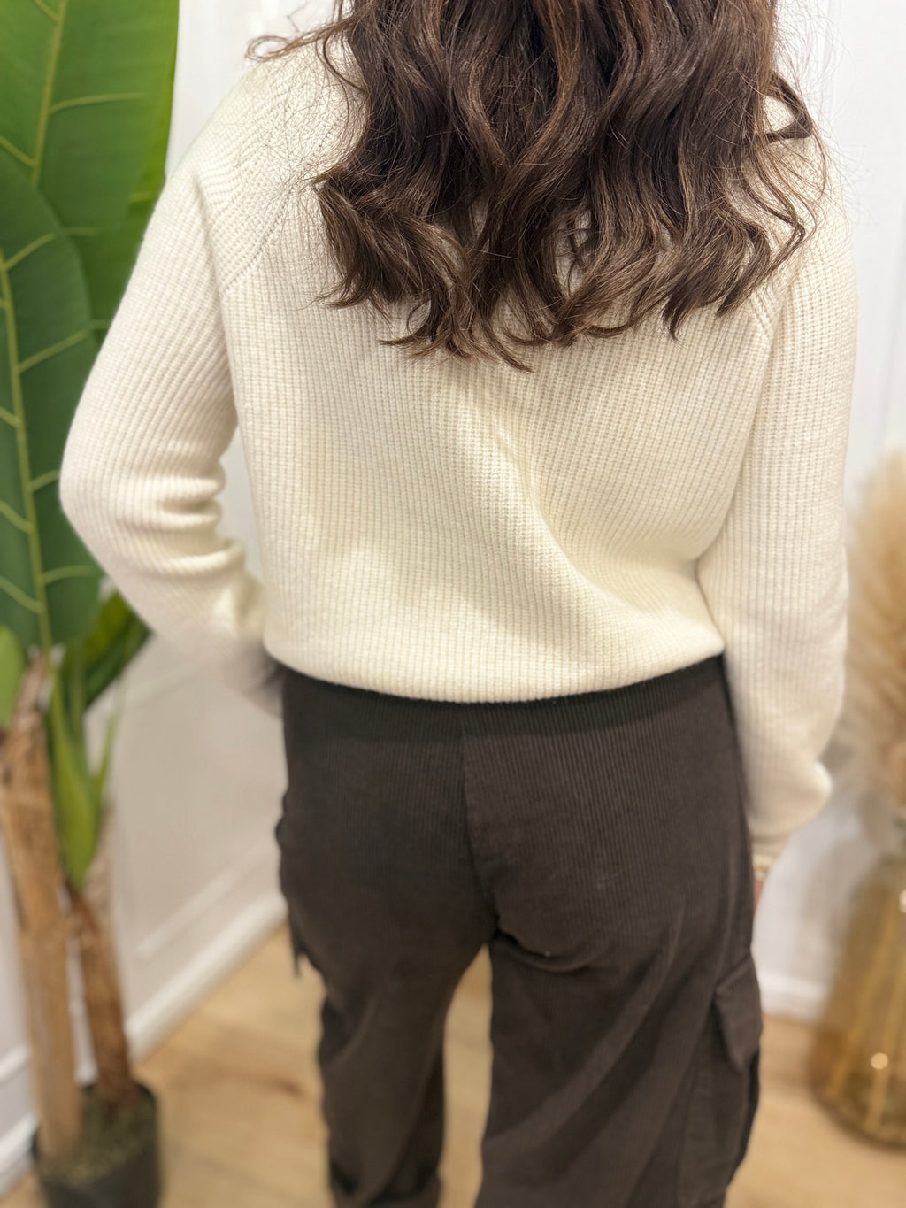 Maglia collo alto panna Susy Mix