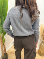 Maglia collo alto grigia Susy Mix