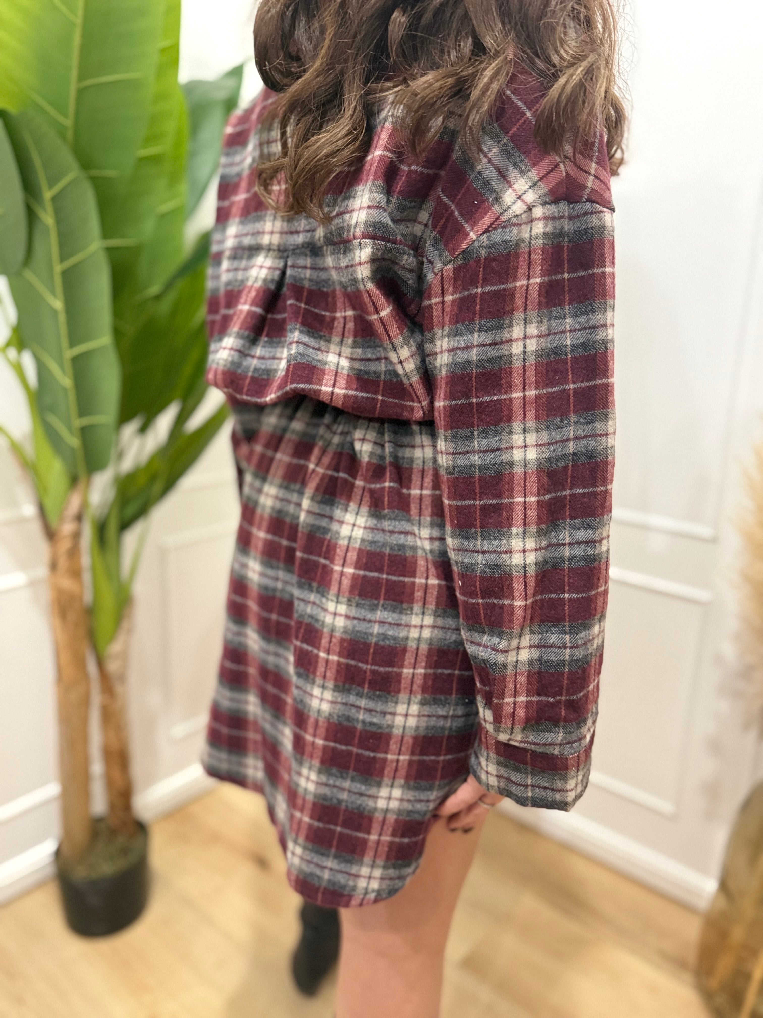 Camicia quadri Susy Mix bordeaux