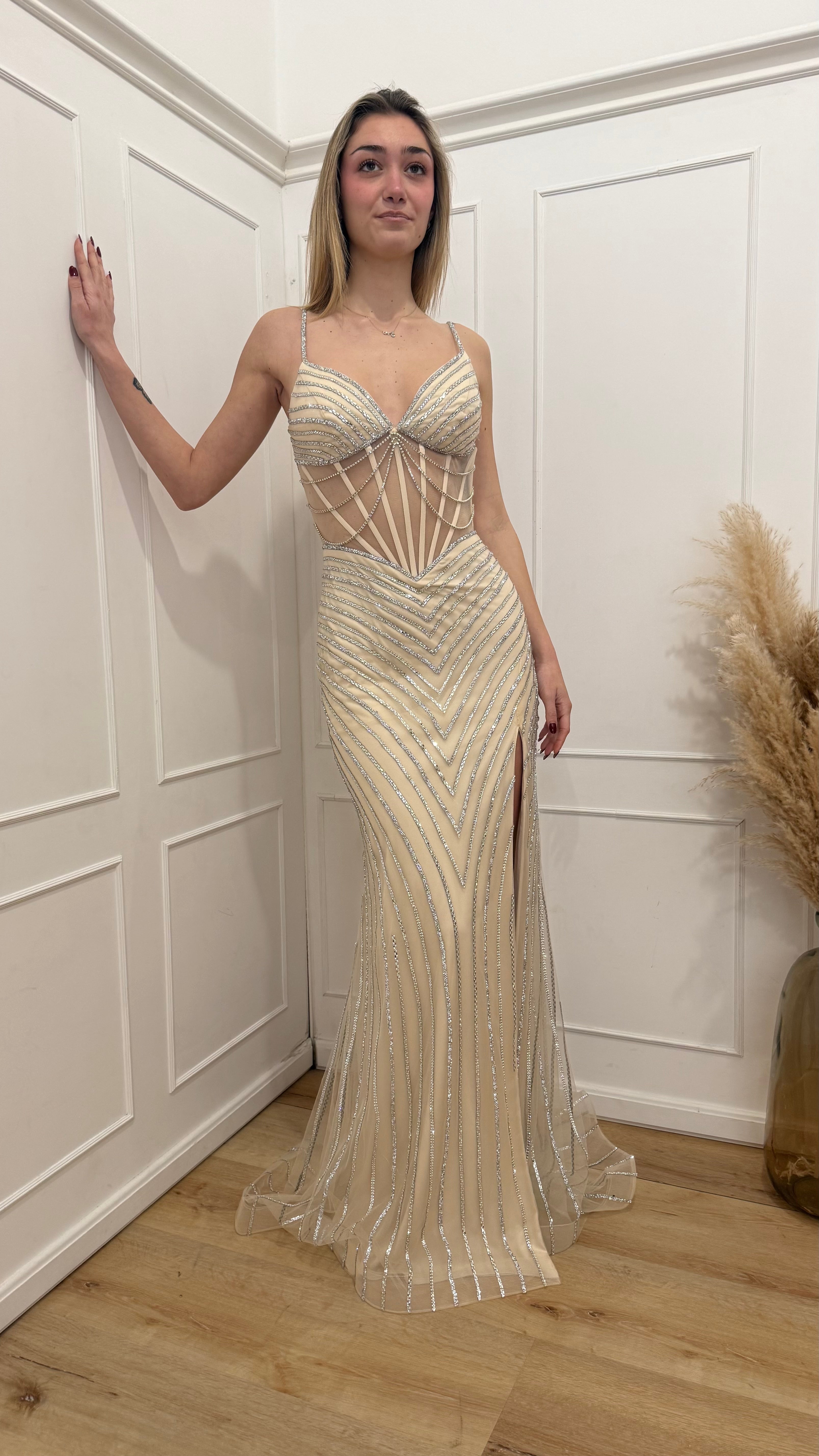Abito champagne Vivien Luxury