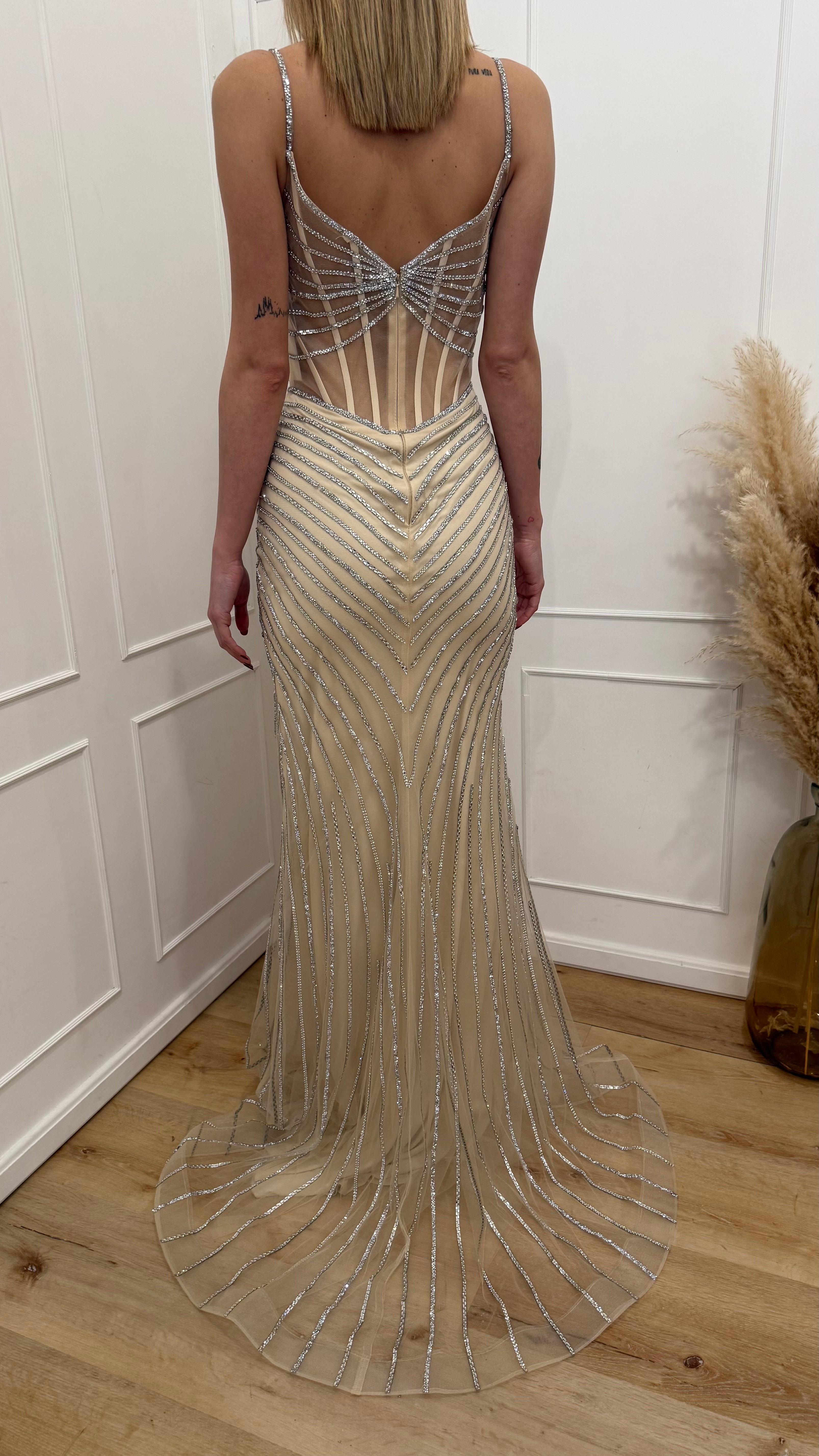 Abito champagne Vivien Luxury