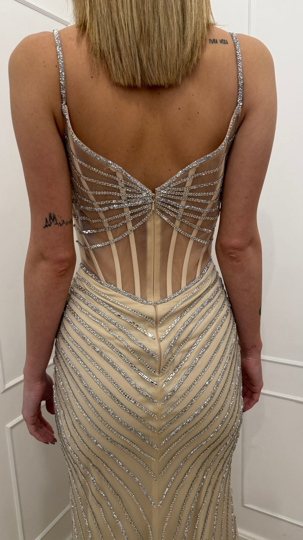 Abito champagne Vivien Luxury