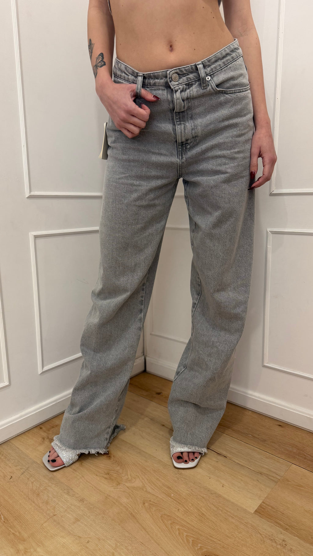 Jeans gil barrel fit grigio vicolo