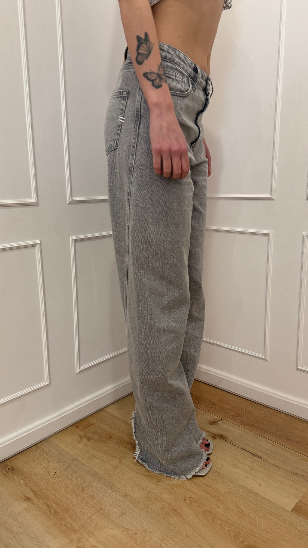 Jeans gil barrel fit grigio vicolo