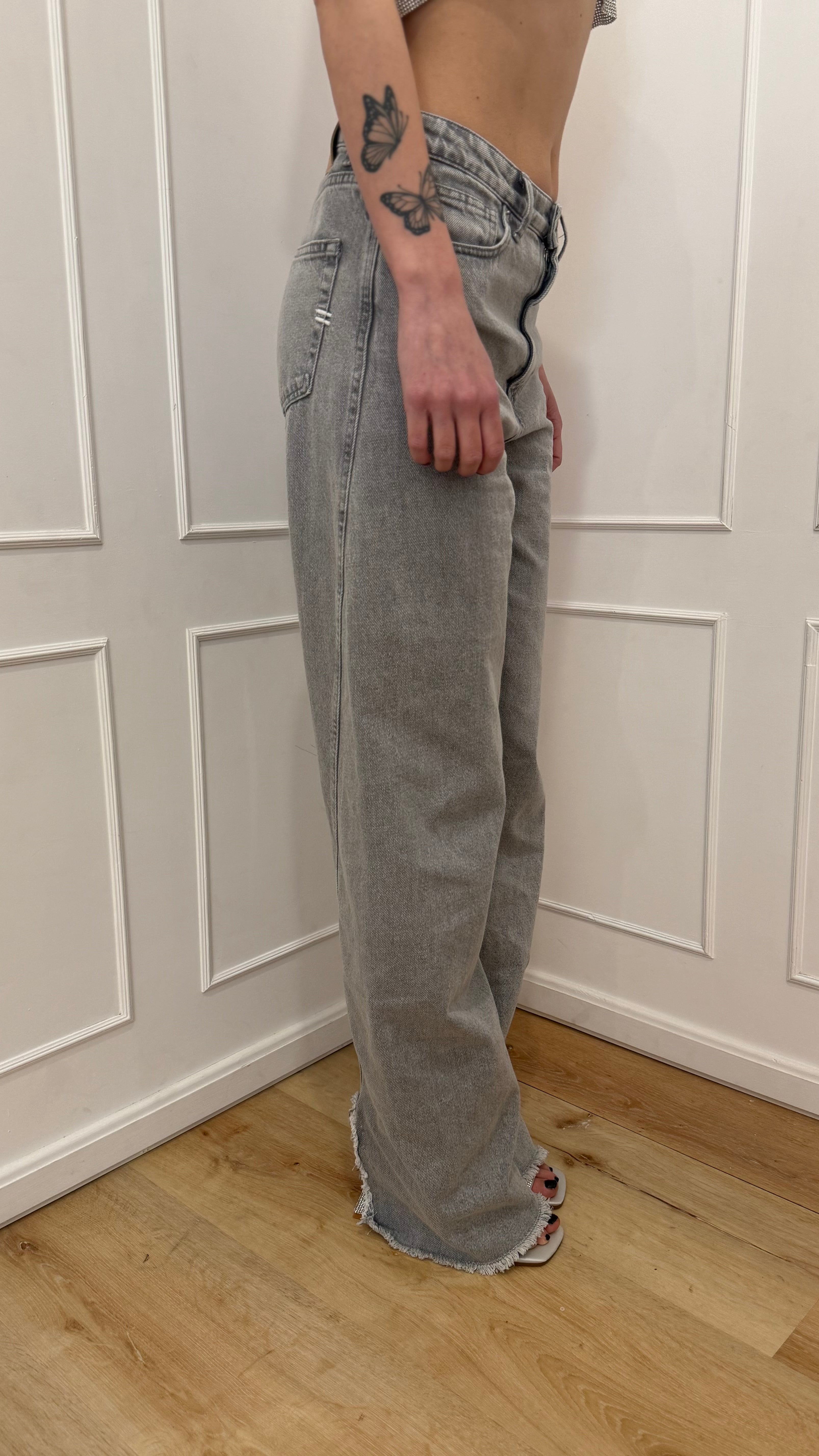 Jeans gil barrel fit grigio vicolo
