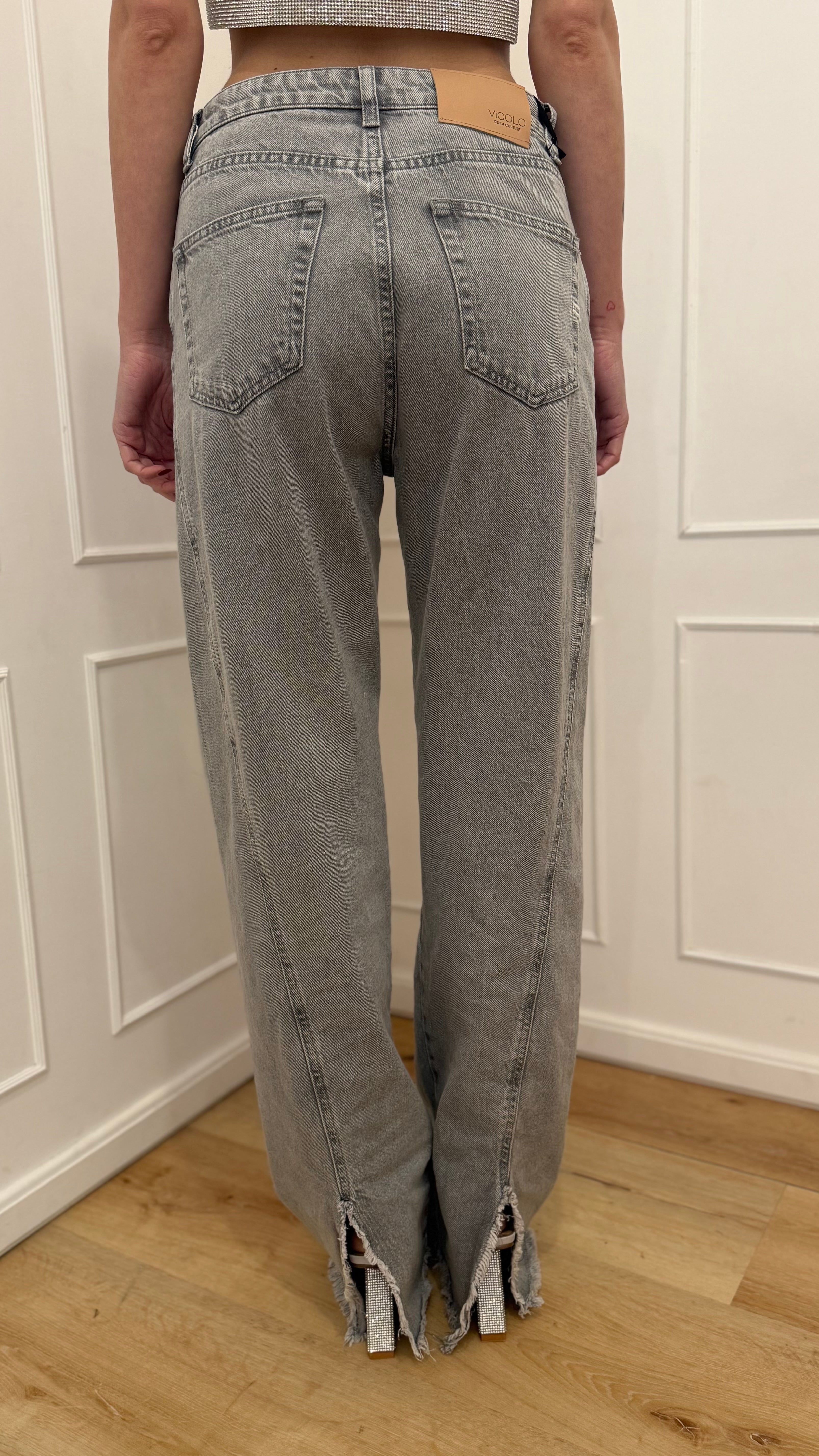 Jeans gil barrel fit grigio vicolo