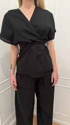 Camicia in lino nera Hinnominate