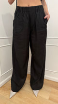 Pantalone in lino nero Hinnominate