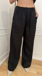 Pantalone in lino nero Hinnominate