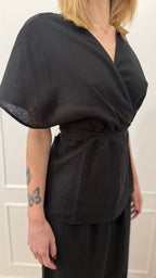 Camicia in lino nera Hinnominate