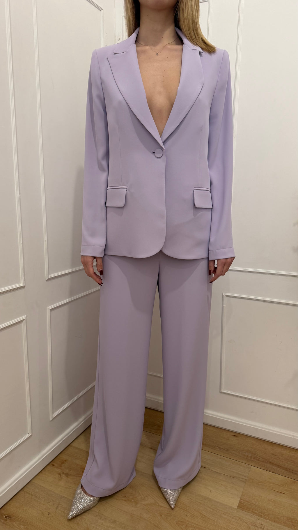 Tailleur giacca monopetto lilla kontatto