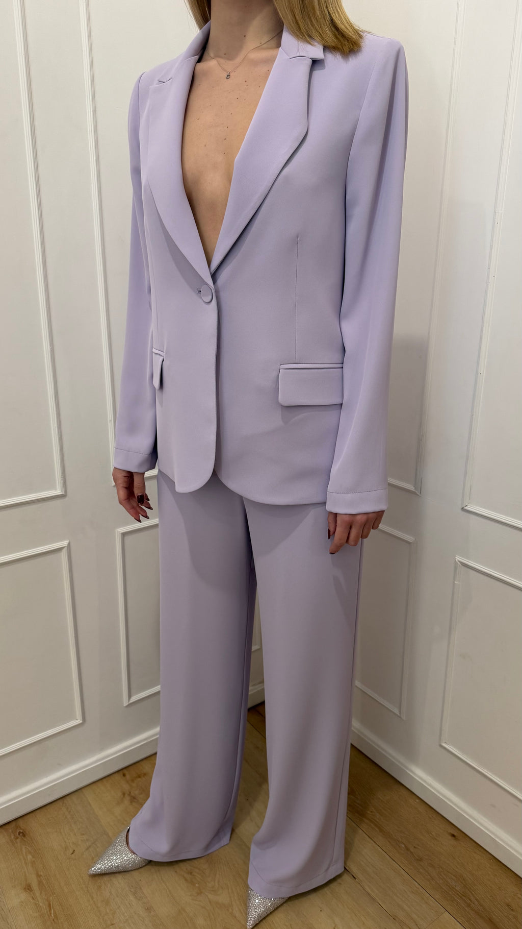 Tailleur giacca monopetto lilla kontatto