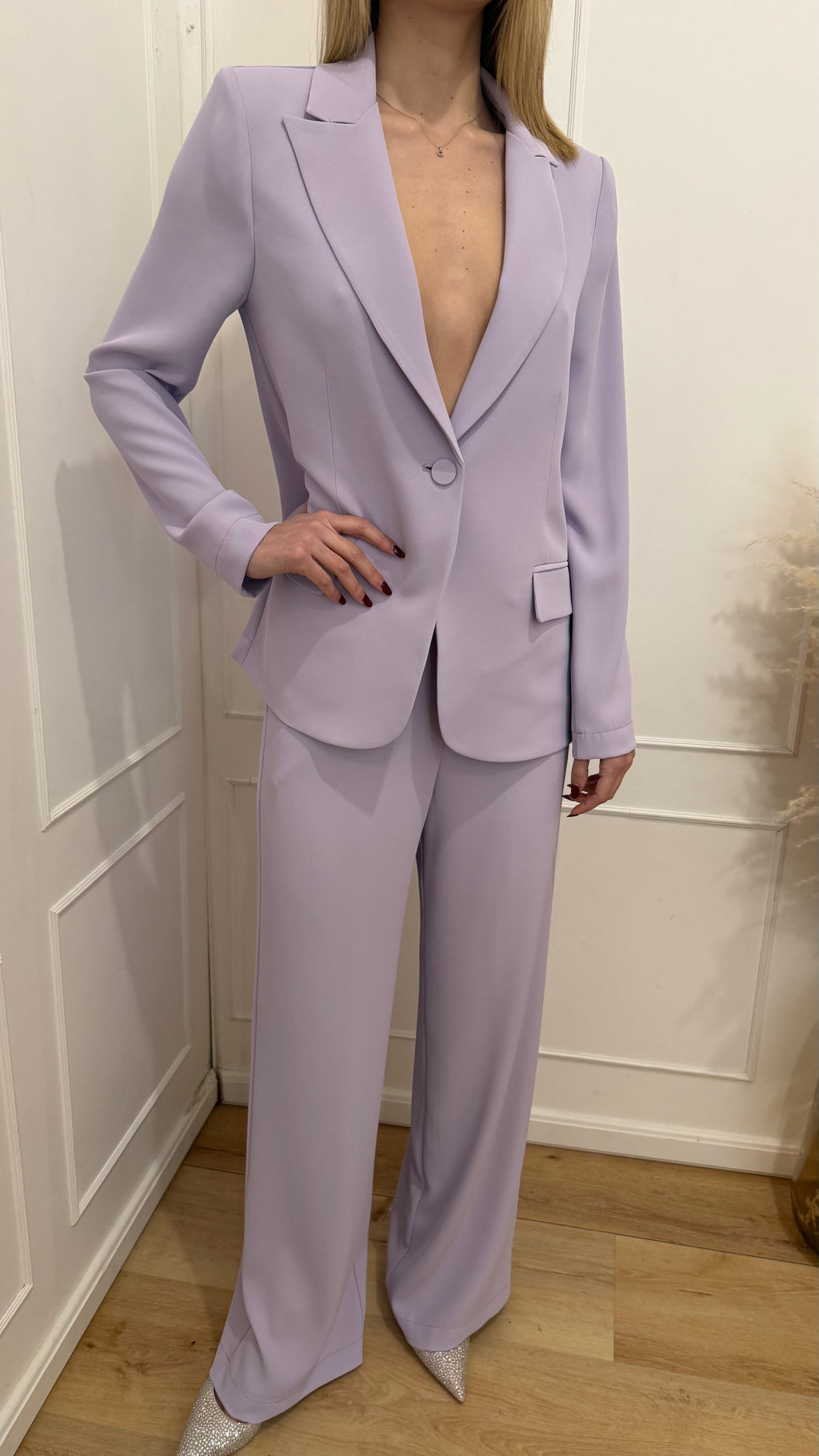 Tailleur giacca monopetto lilla kontatto