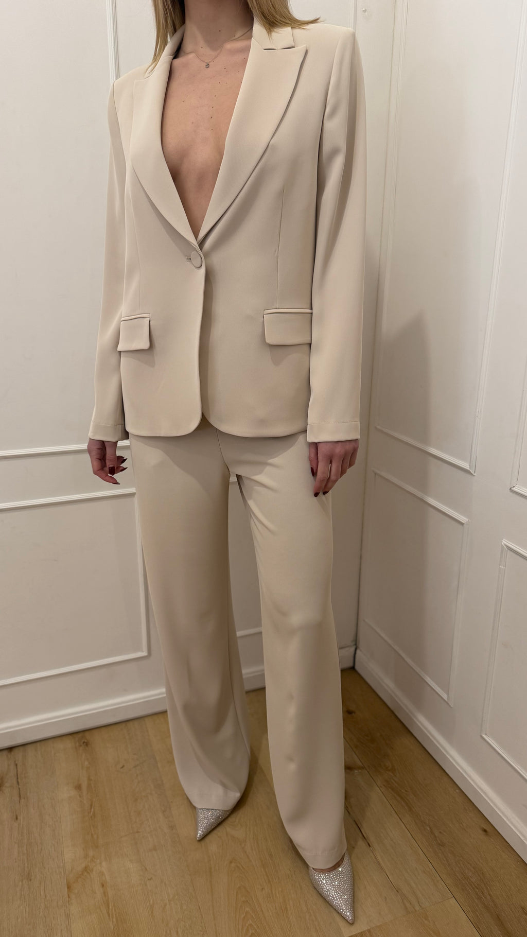 Tailleur giacca monopetto avorio  kontatto