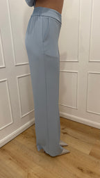 Tailleur giacca monopetto celeste kontatto