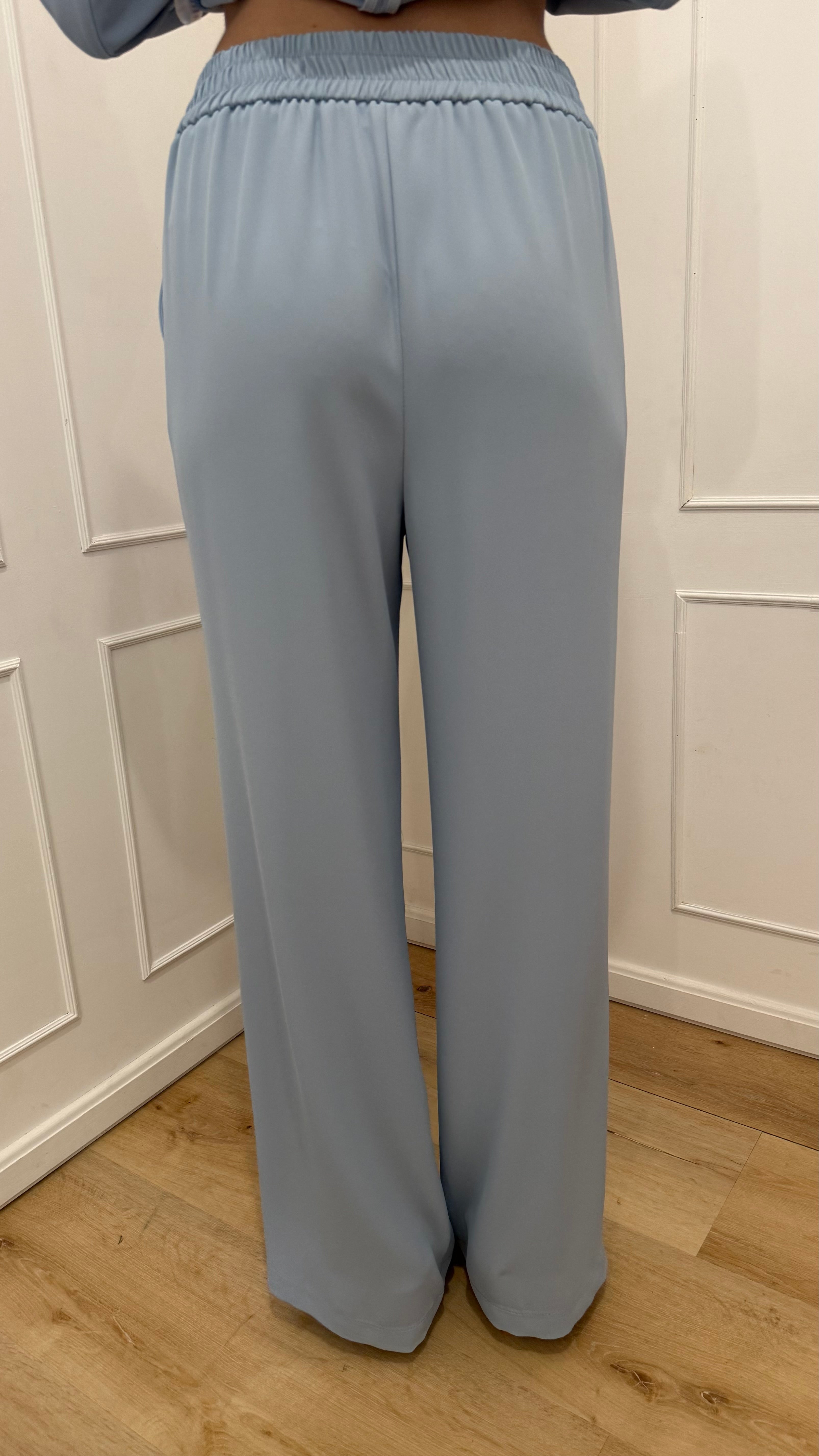 Tailleur giacca monopetto celeste kontatto