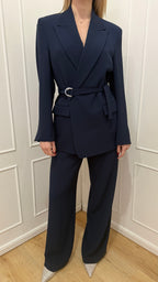 Tailleur con cintura blu kontatto