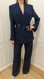 Tailleur con cintura blu kontatto