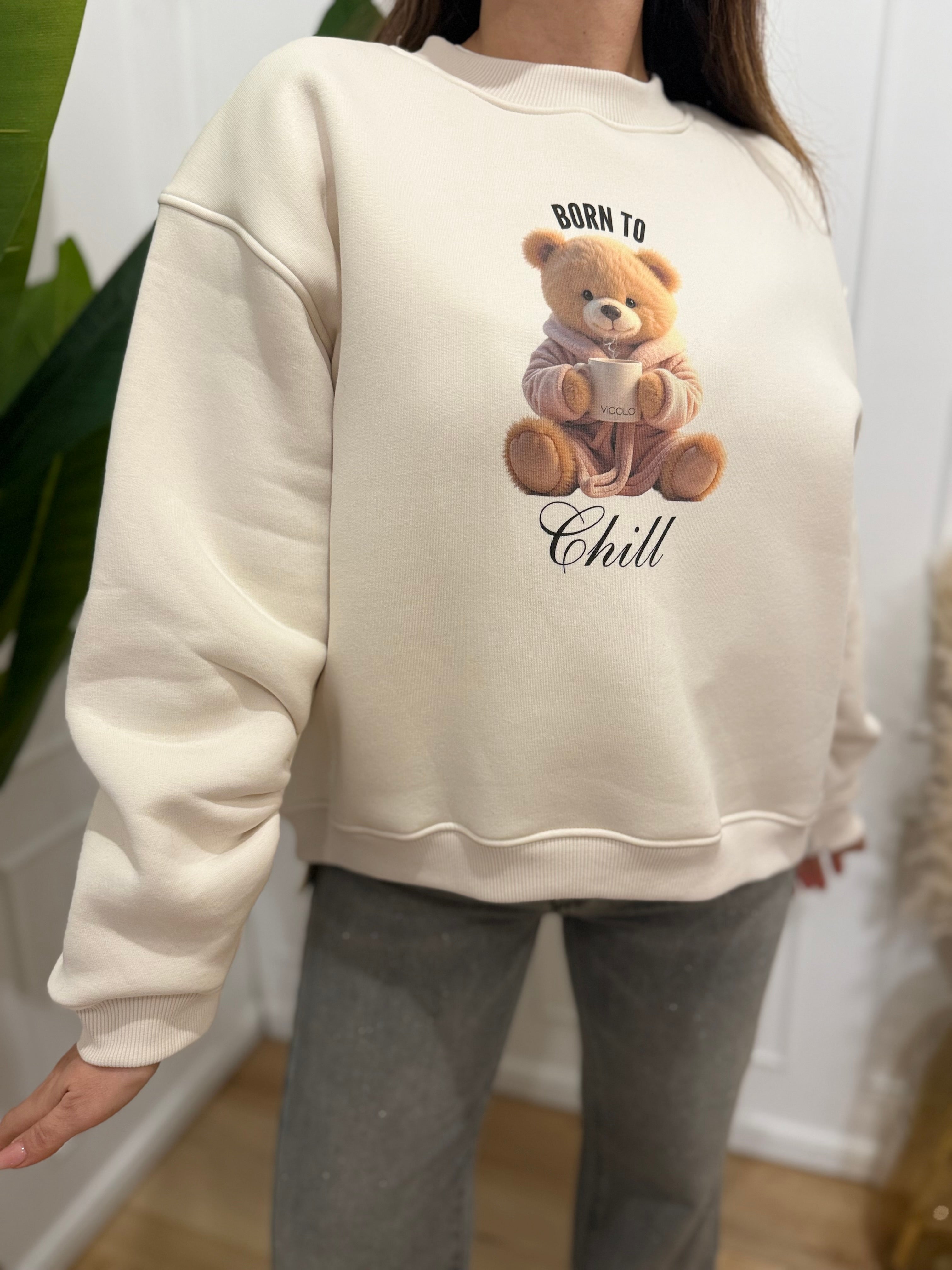 Felpa  orsetto panna vicolo