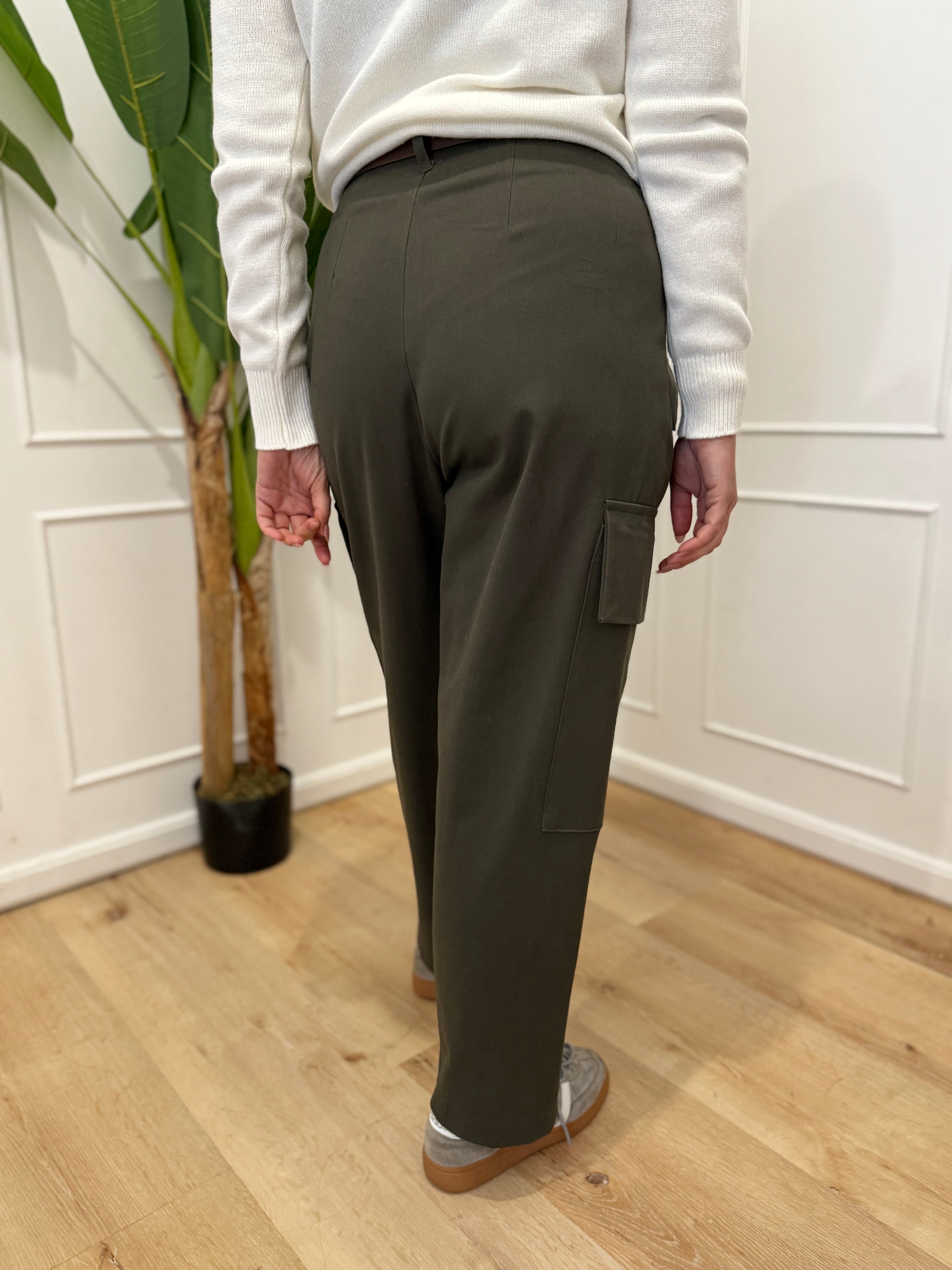 Pantalone cargo con cintura vicolo