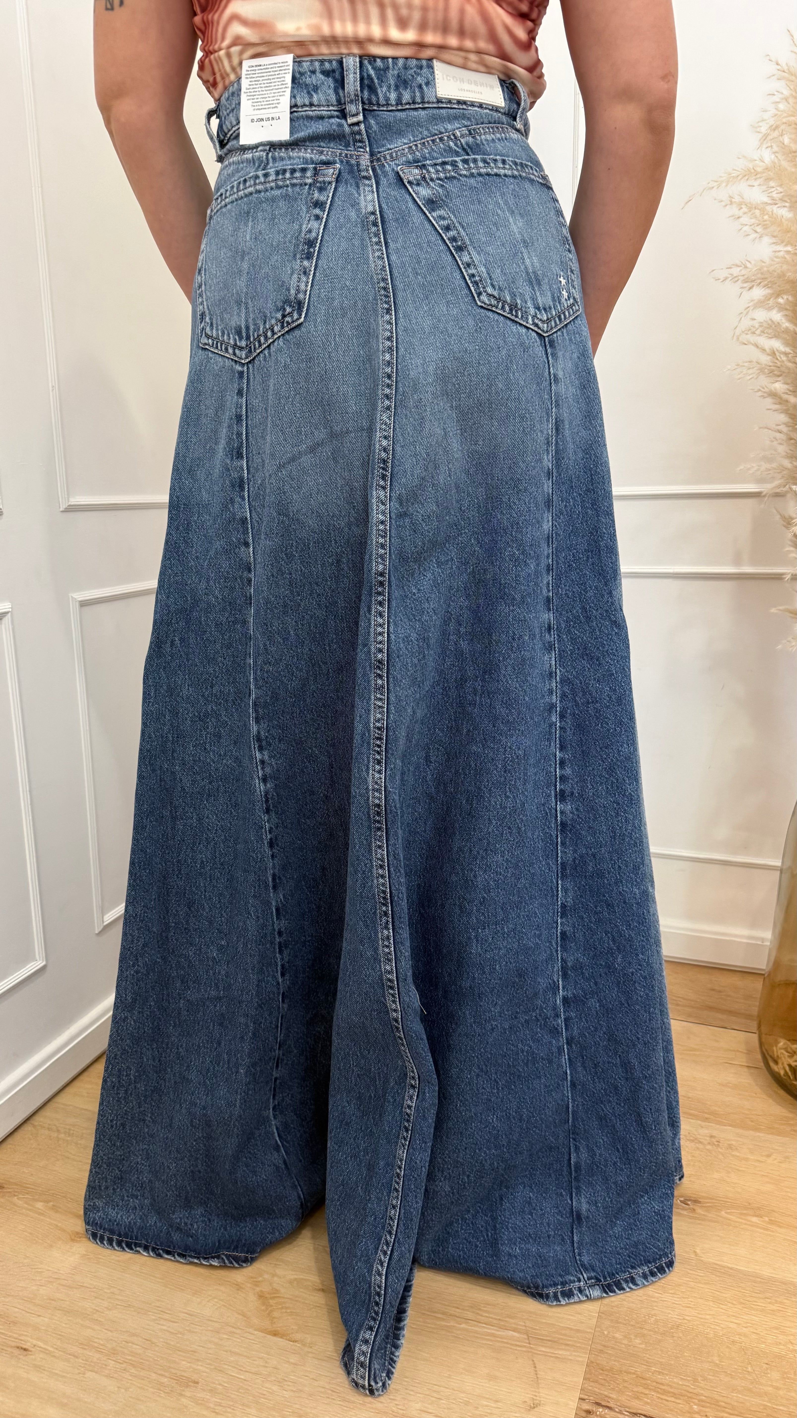 Gonna Cora Icon denim lavaggio eclipse